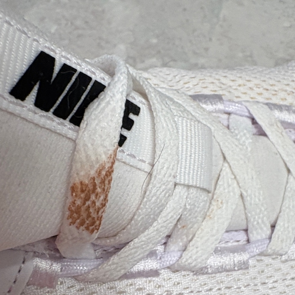 Nike Women's White and Light Blue Sneakers - Picture 5 of 6
